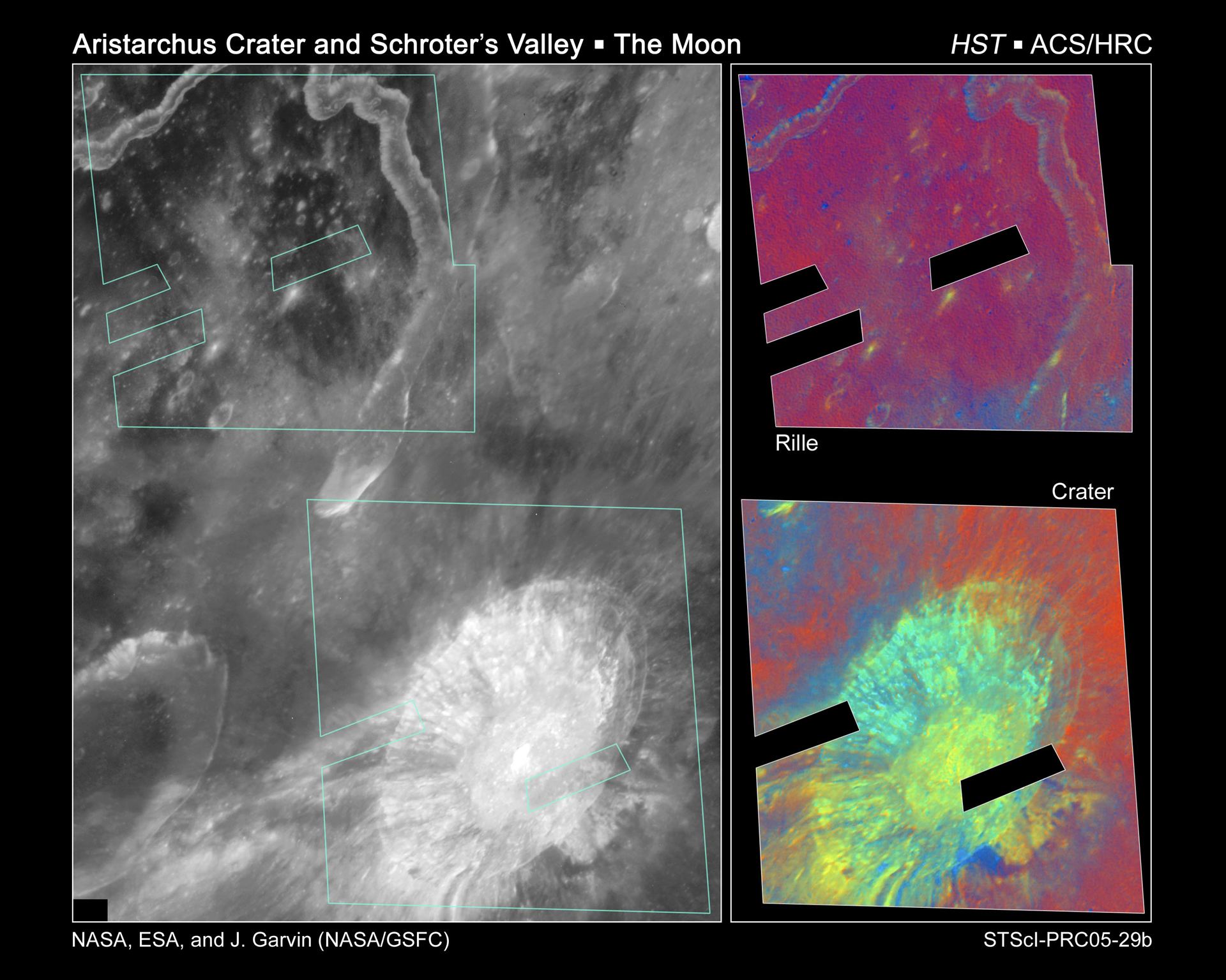 Hubble reveals potential titanium oxide deposits at Aristarchus and Schroter&rsquo;s Valley Rille