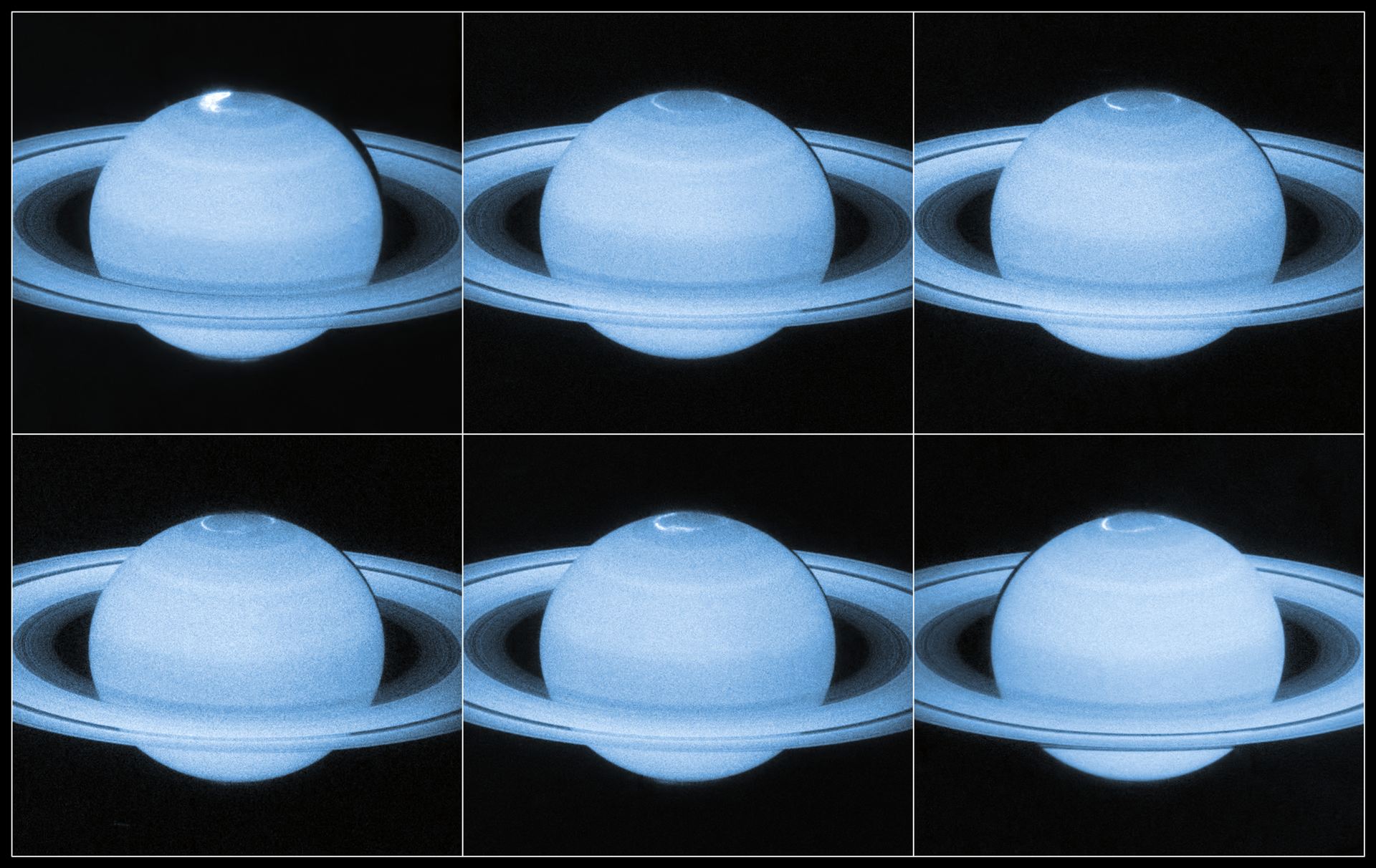 Hubble sees a flickering light display on Saturn