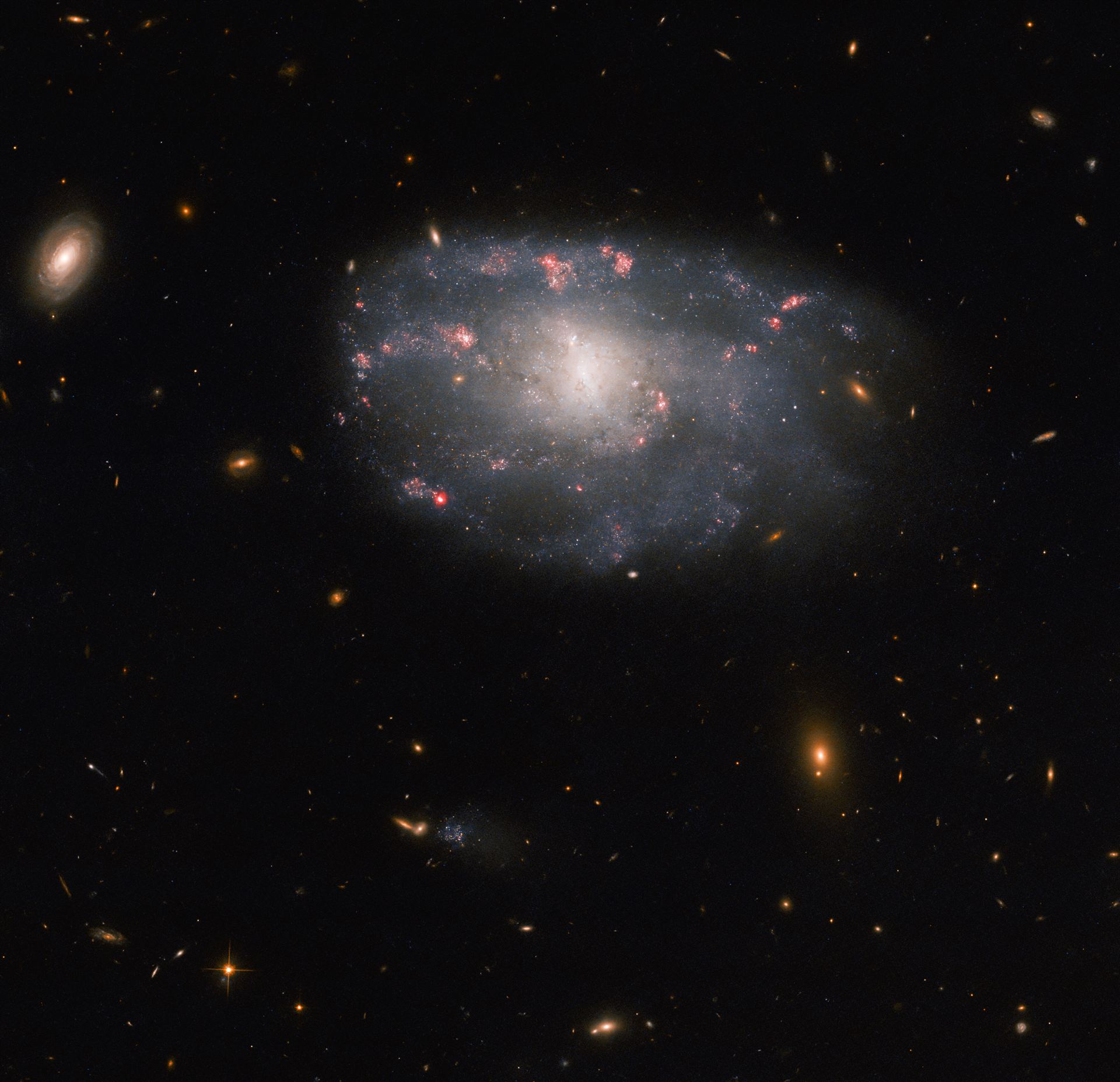 Hubble spies a meandering spiral (wide field)