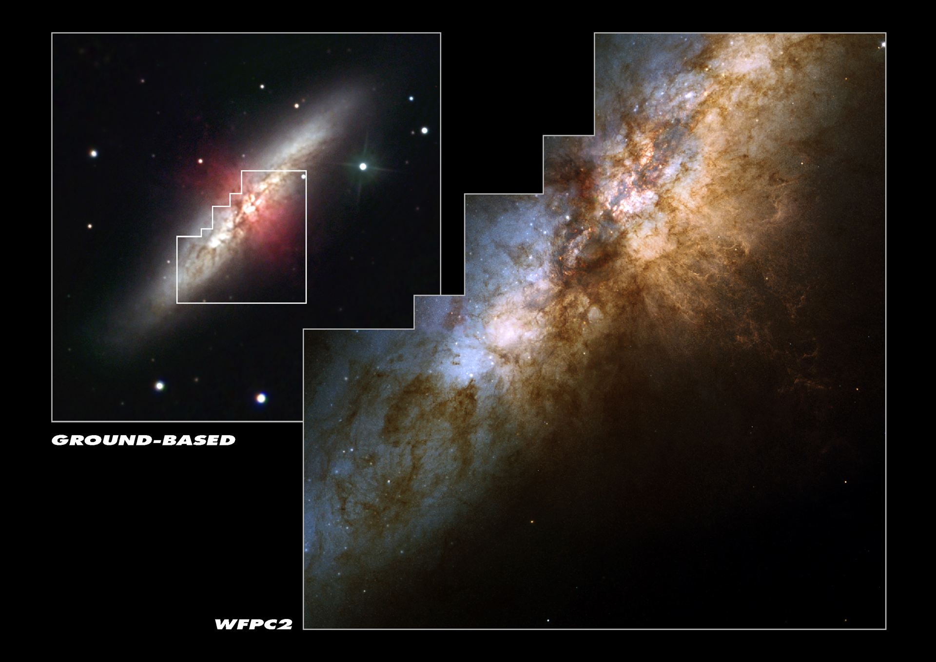 Hubble spies huge clusters of stars formed by ancient encounter