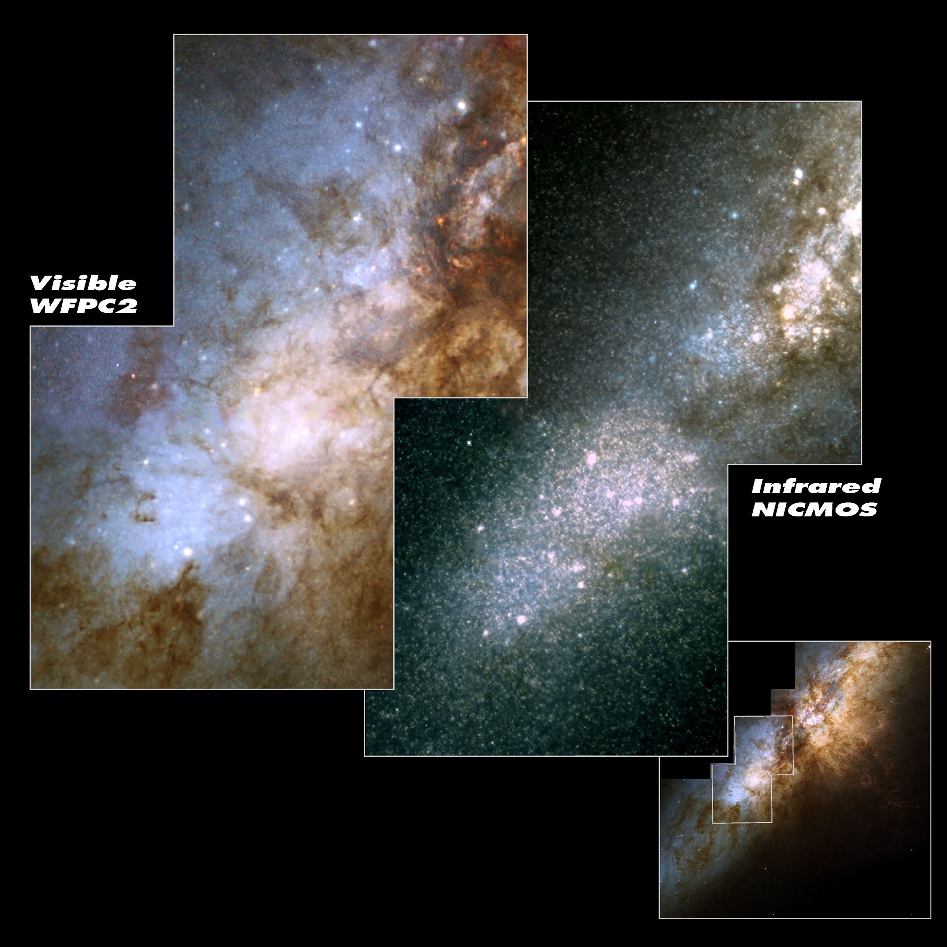 Hubble spies huge clusters of stars formed by ancient encounter