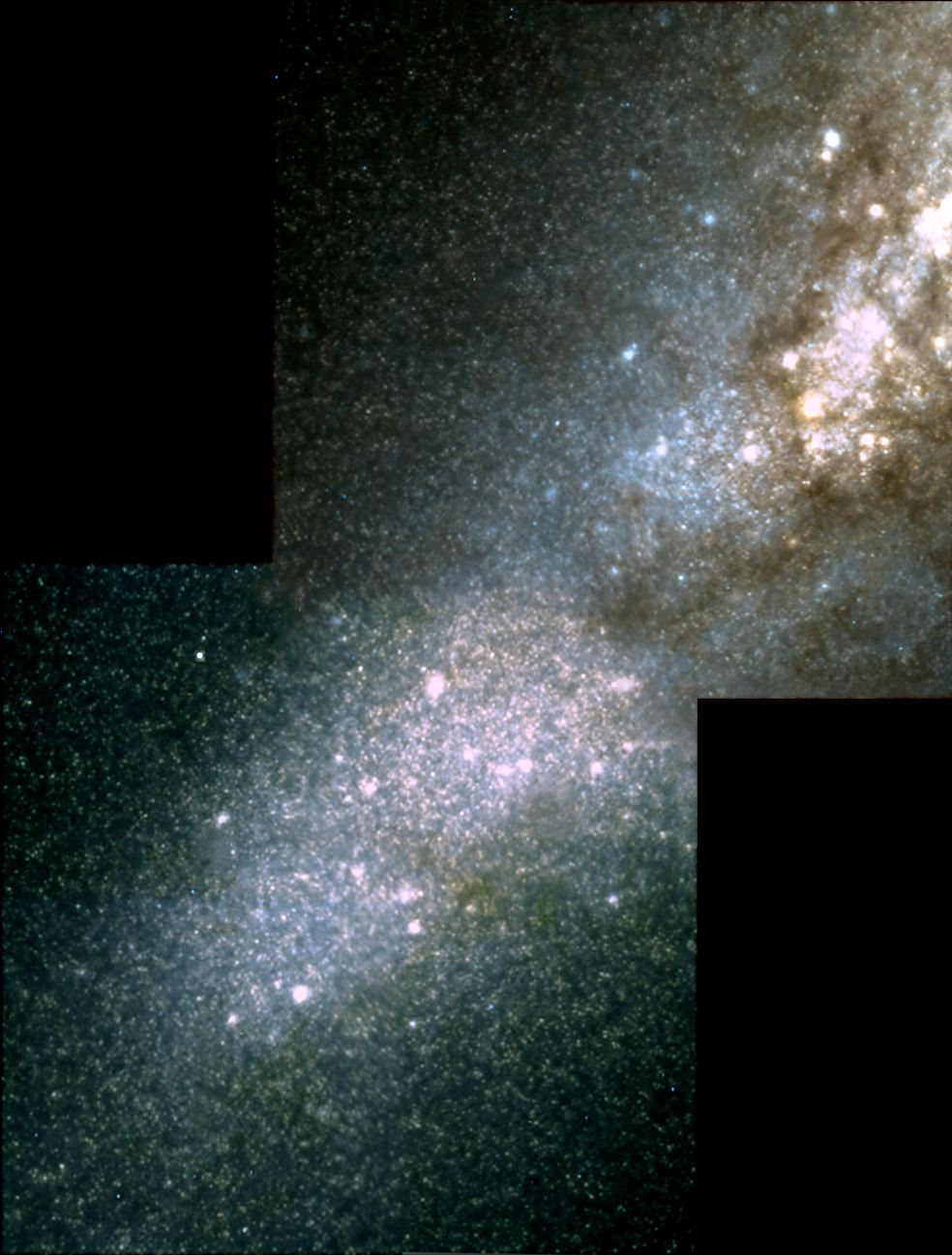 Hubble spies huge clusters of stars formed by ancient encounter