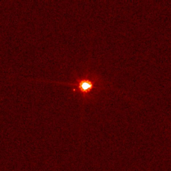 Hubble view of Eris and Dysnomia (unannotated)