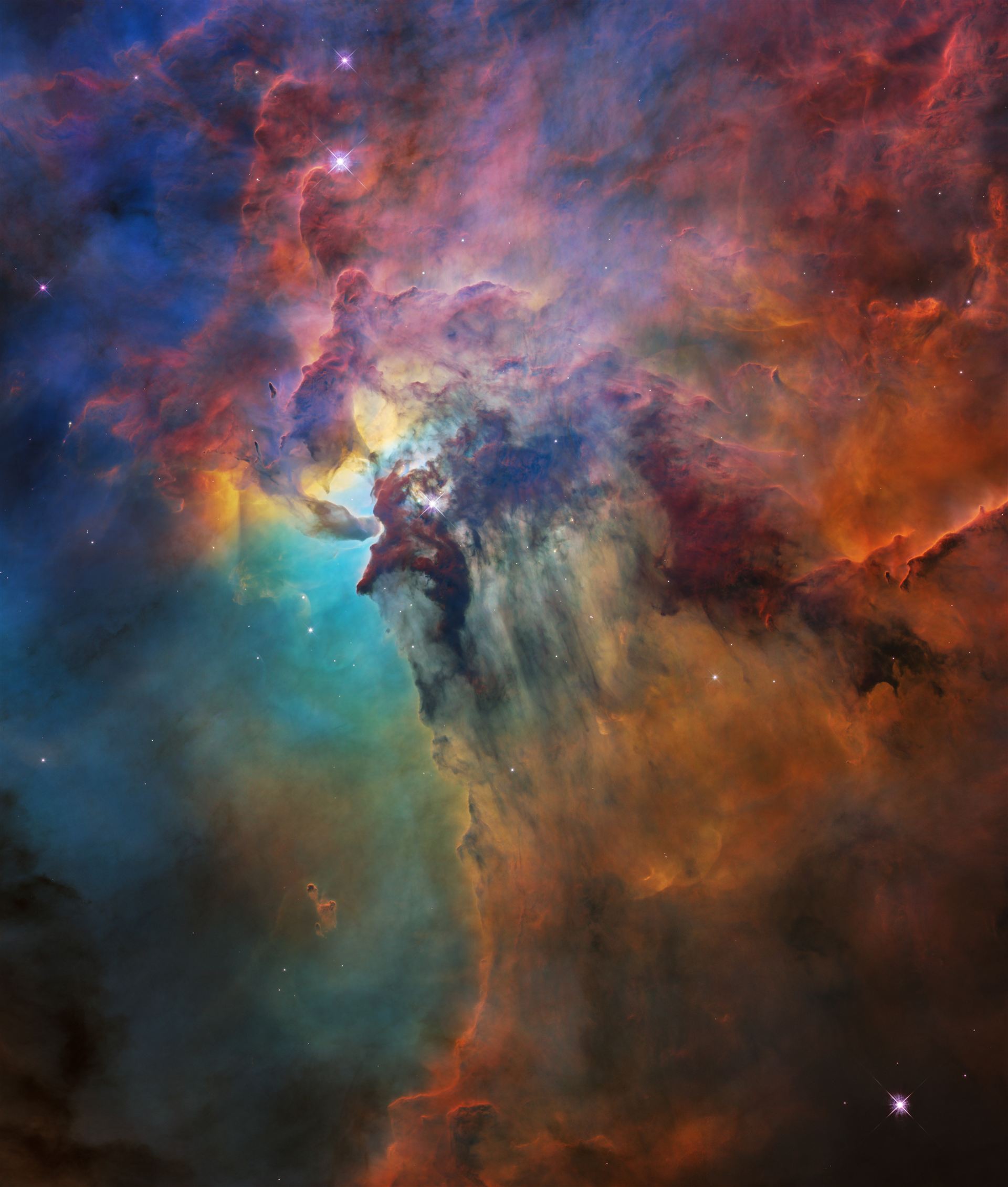 Hubble&rsquo;s 28th birthday picture The Lagoon Nebula (Uncropped image)