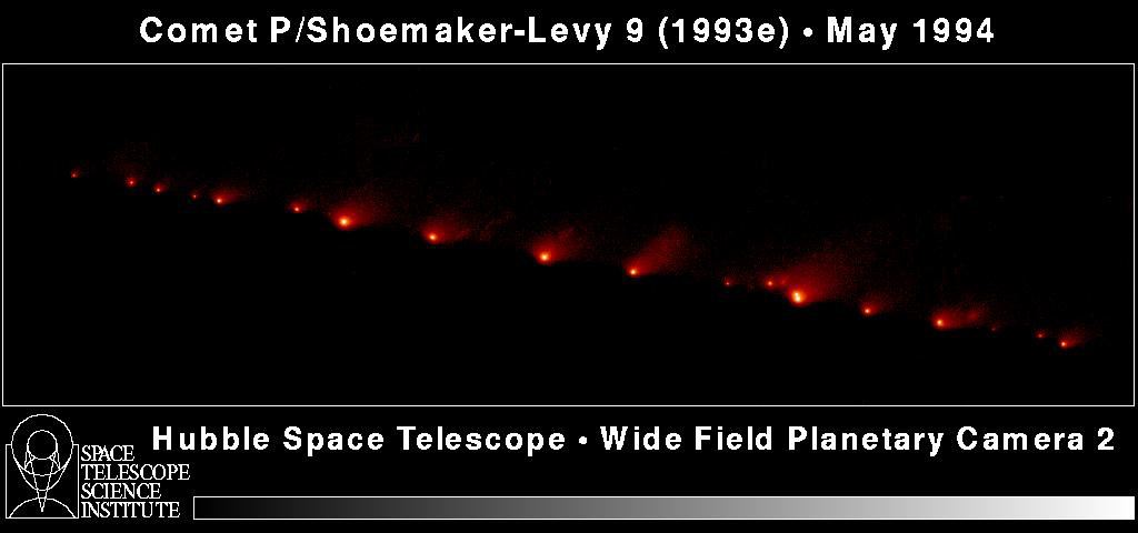 Hubble&rsquo;s Panoramic Picture of Comet PShoemaker-Levy 9