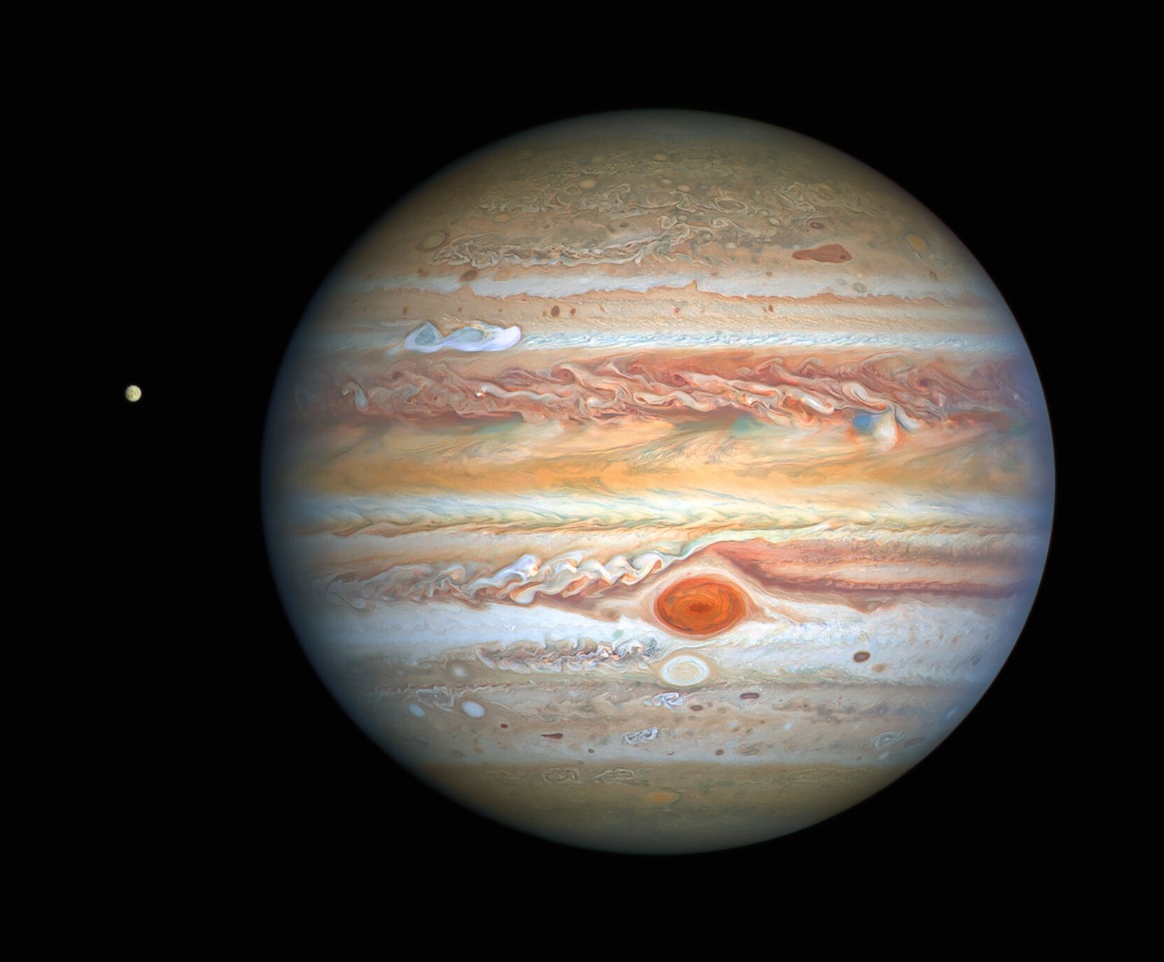 Hubble&rsquo;s View of Jupiter and Europa in August 2020