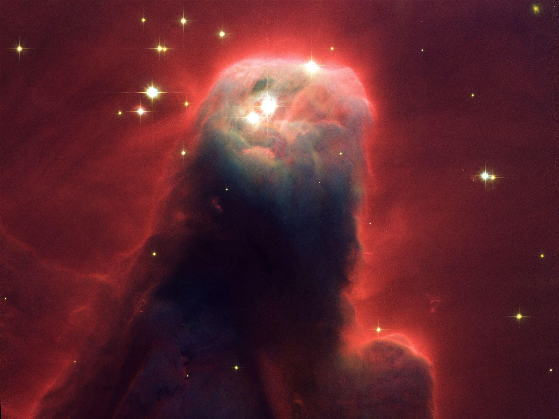 Hubble&rsquo;s newest camera images ghostly star-forming pillar of gas and dust