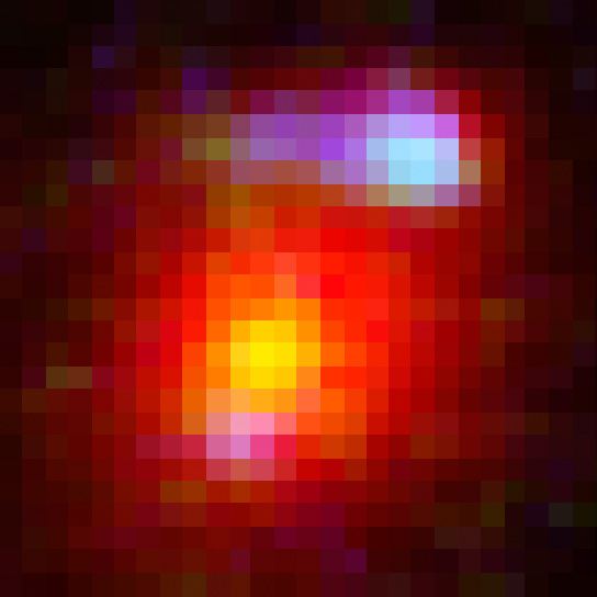 IRC 0218 lensing feature