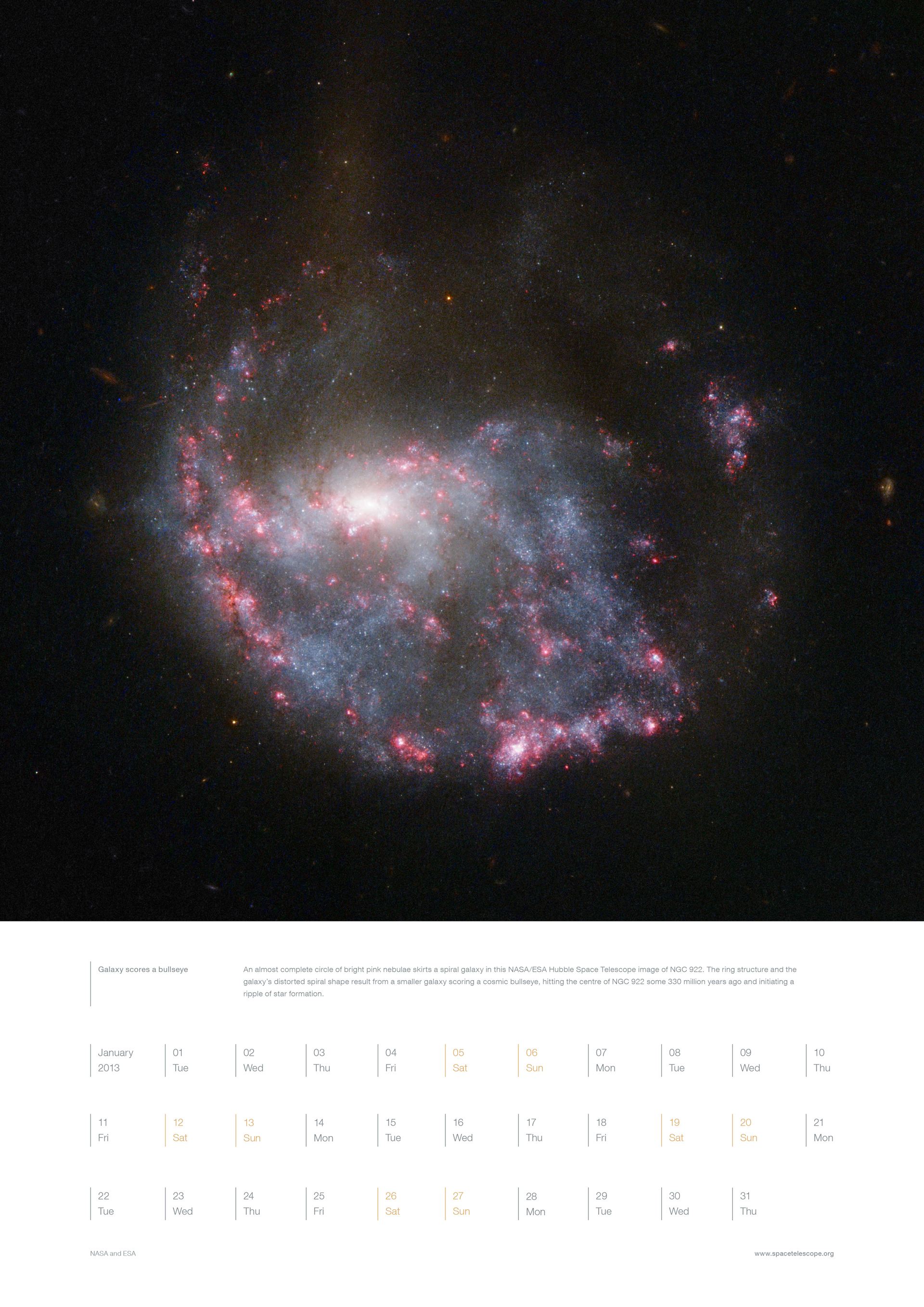 January from the Hubble 2013 calendar