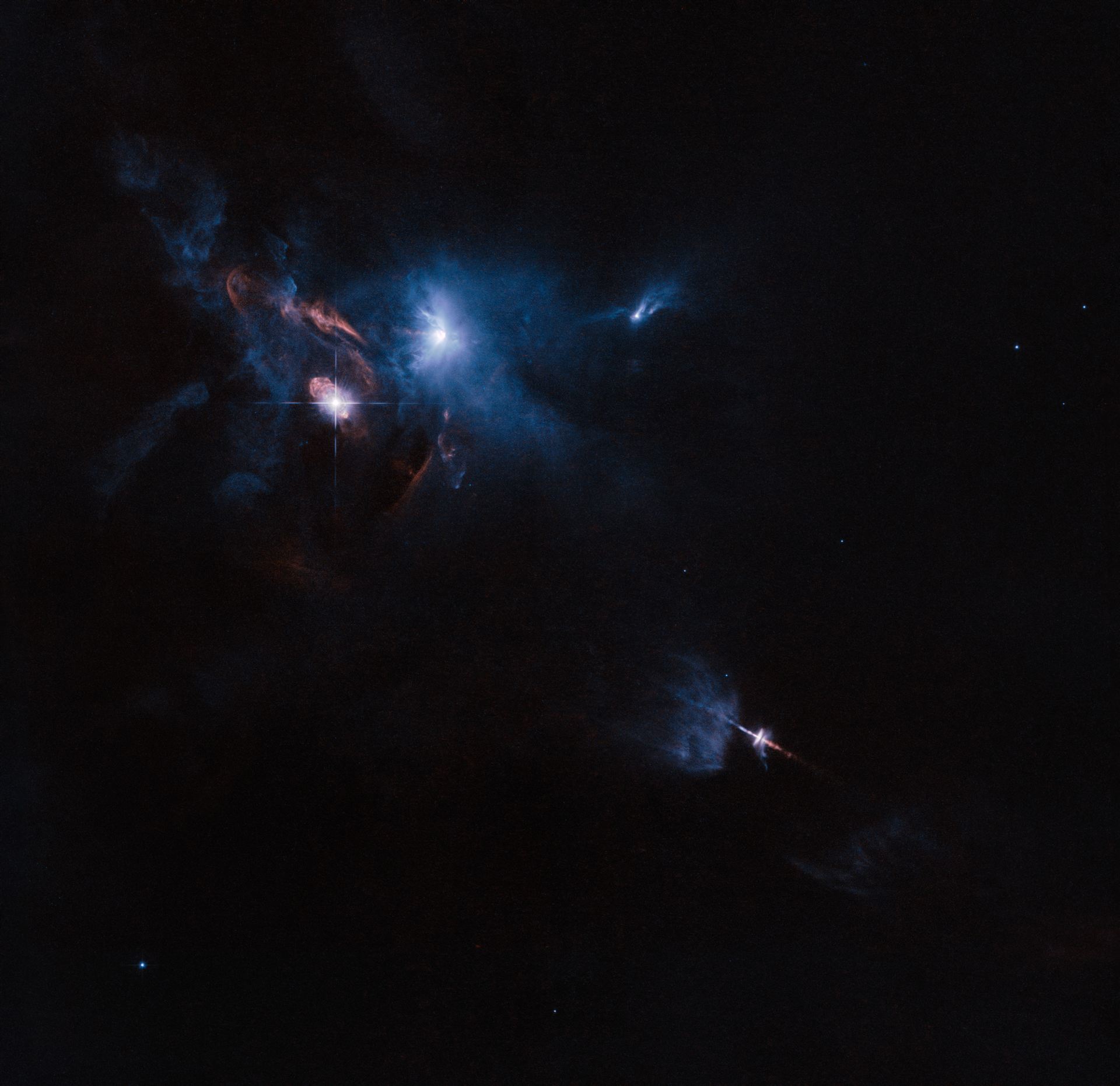 Jets, bubbles and bursts of light in Taurus