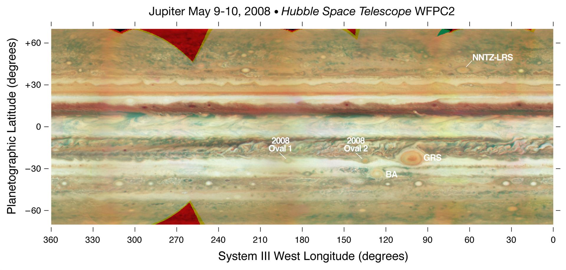 Jupiter Map – Annotated