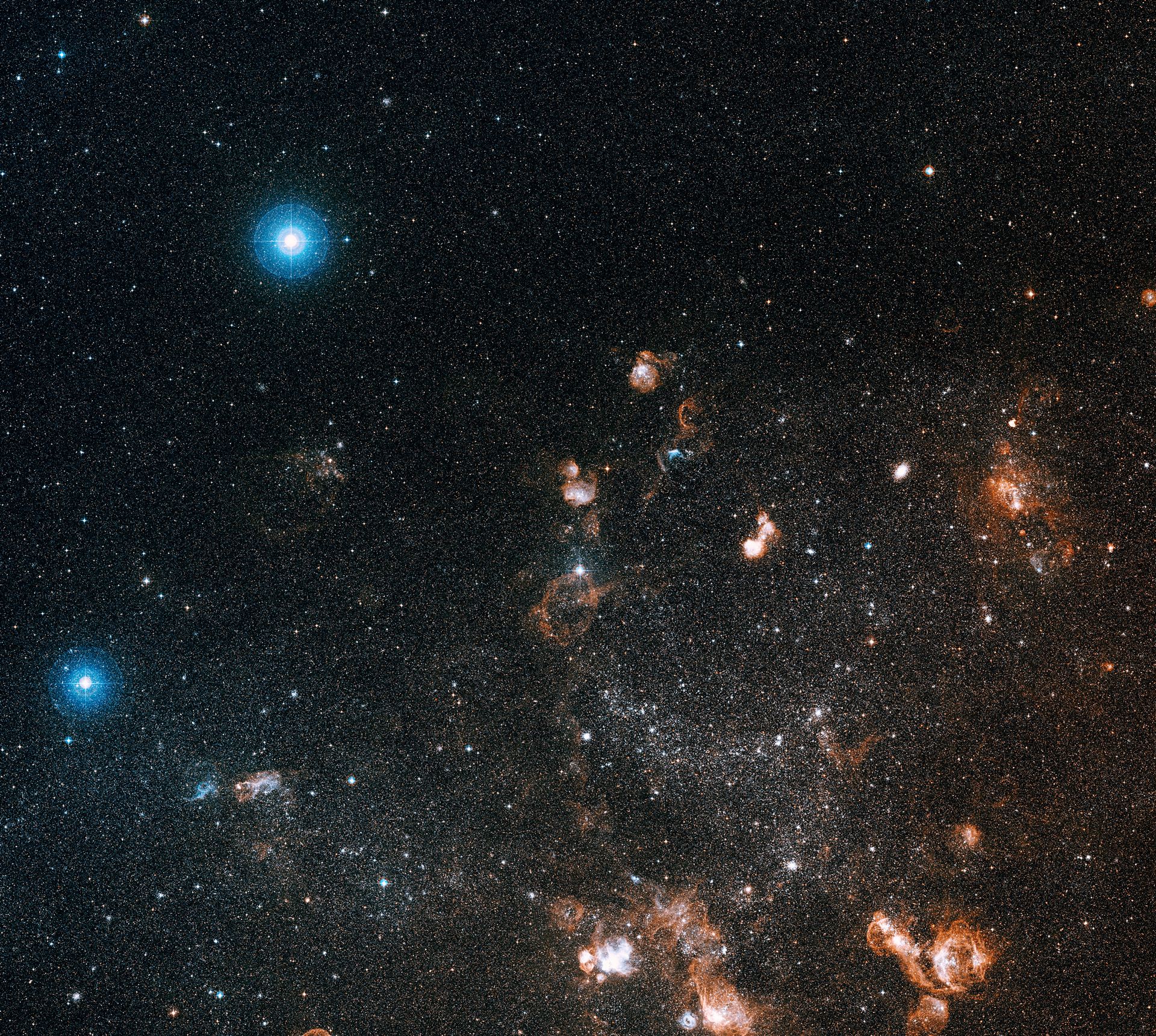 Large and small stars in harmonious coexistence (ground-based image)