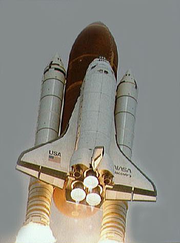 Launch of Space Shuttle for the deployment of the NASAESA Hubble Space Telescope