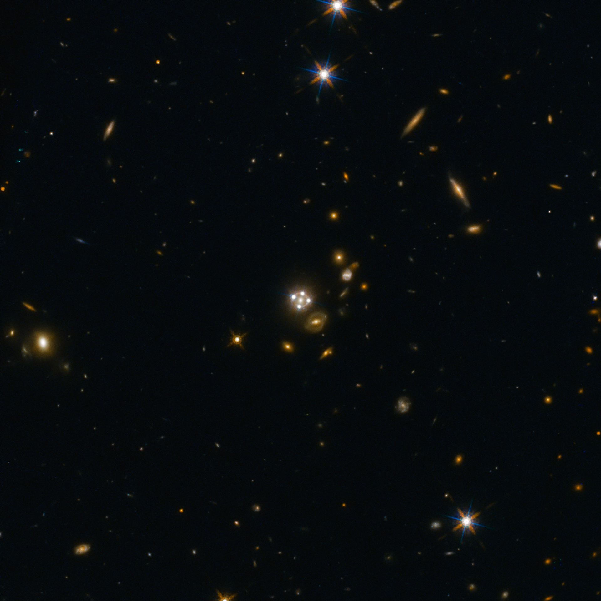 Lensed quasar and its surroundings