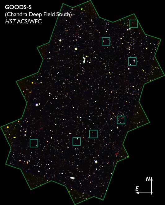 Location of 7 AGN in GOODSCDF-S