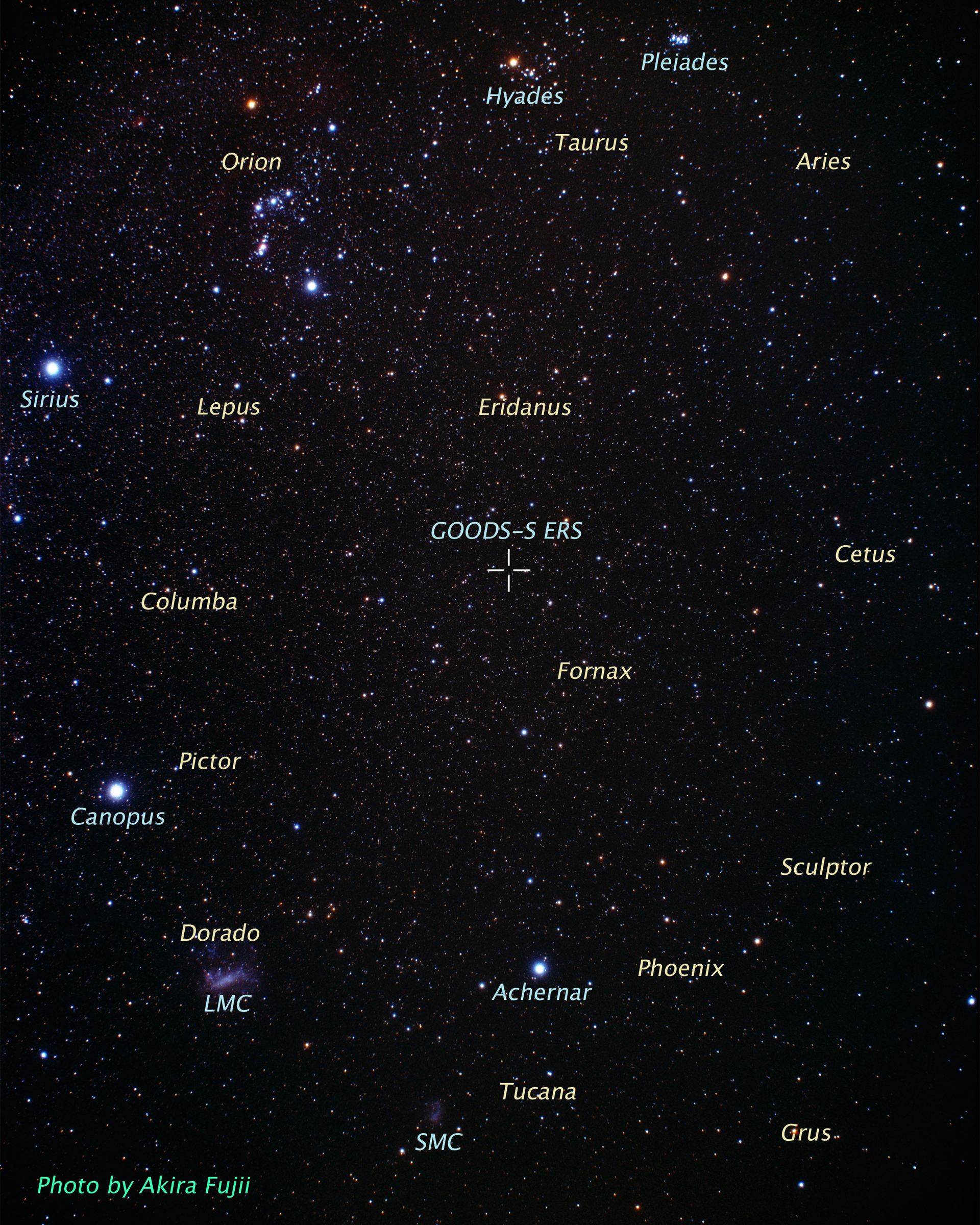 Location of GOODS-SERS in the Sky (ground-based image)
