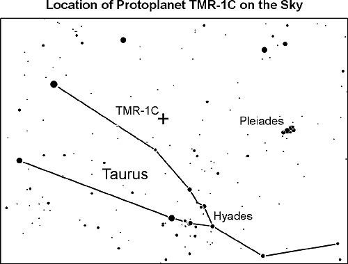 Location of TMR-1C on the sky