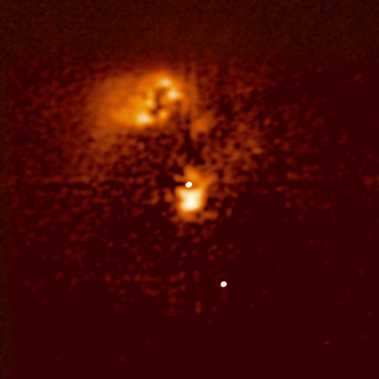 Looking underneath the quasar HE0450-2958