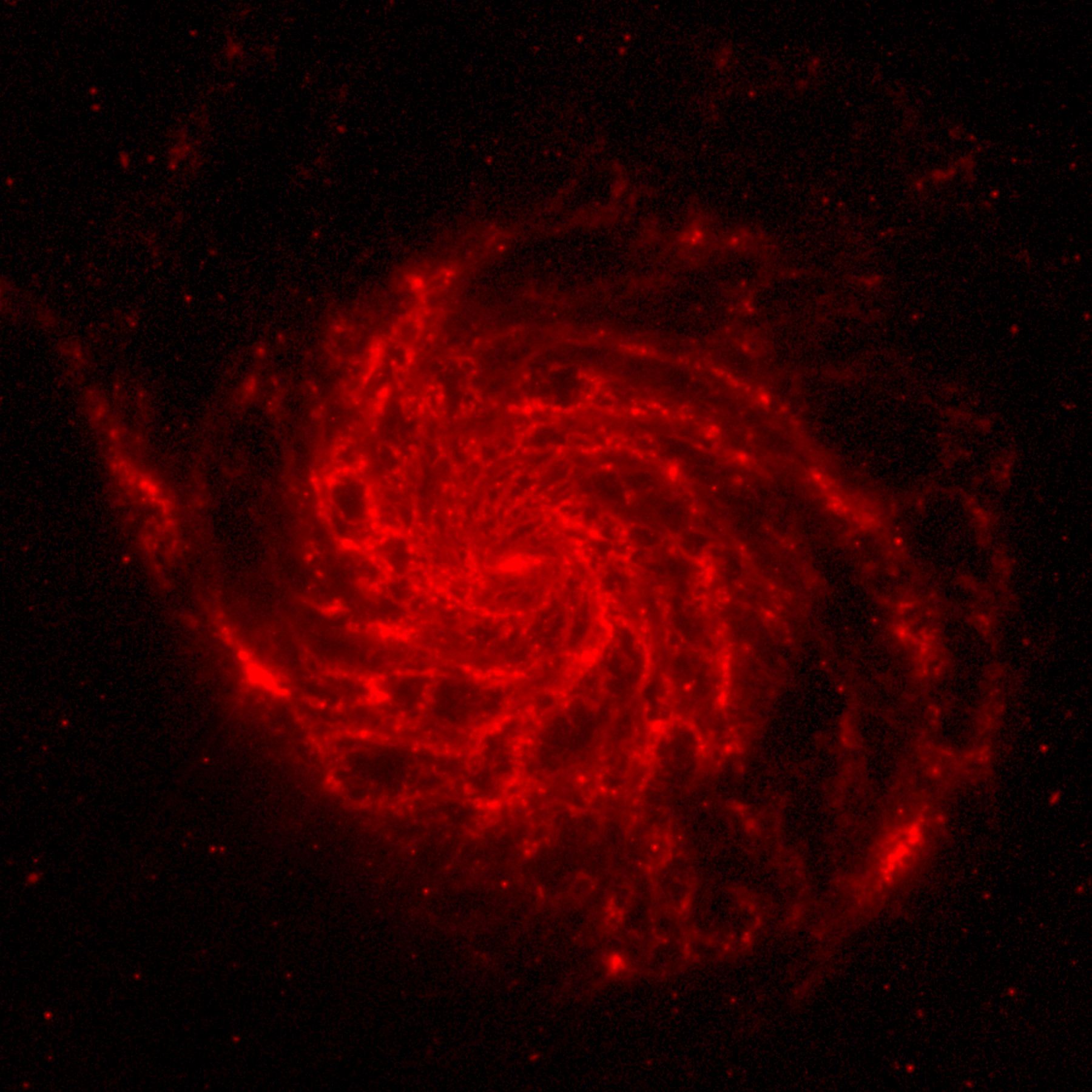M101 composite image Spitzer data (red component)