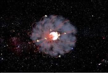 Magnetic star (artist&rsquo;s impression)