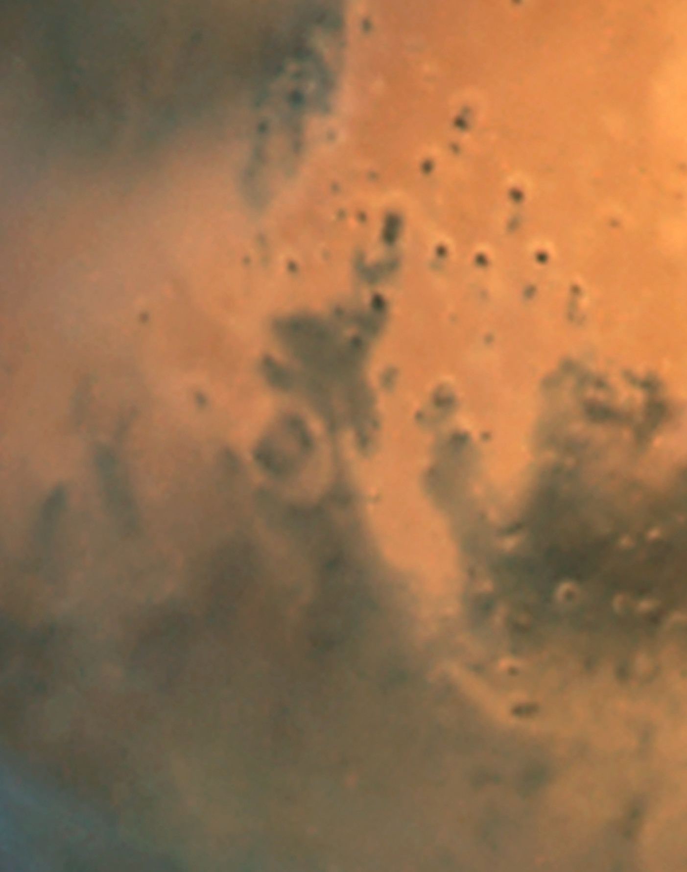 Mars dust storm June 26, 2001 (WFPC2, unannotated)