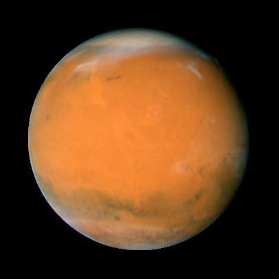 Mars on Dec. 3, 2007; longitude ~225 degrees