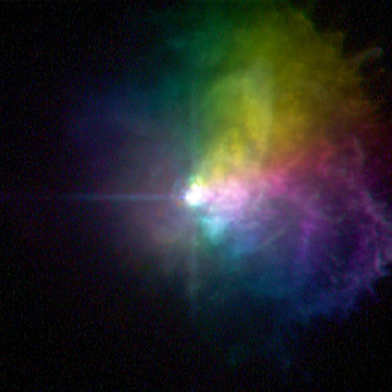 Massive star VY Canis Majoris – polarized light