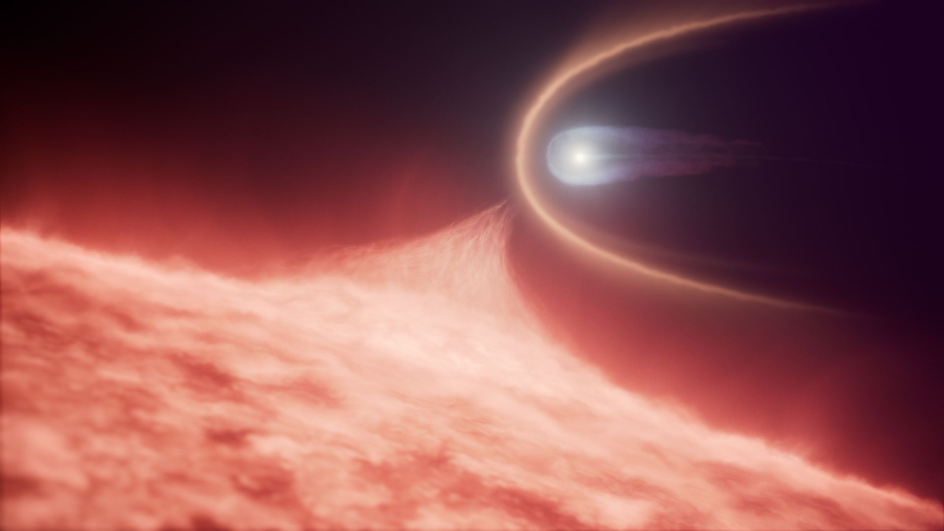 Merging white dwarf remnant (artist impression)