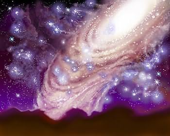 Milky WayAndromeda collision (artist&rsquo;s impression)