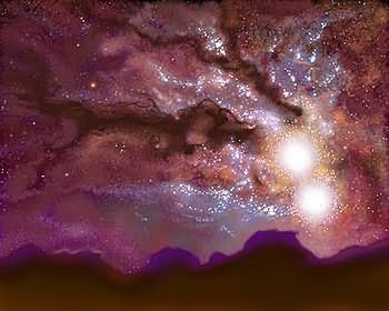 Milky WayAndromeda collision (artist&rsquo;s impression)