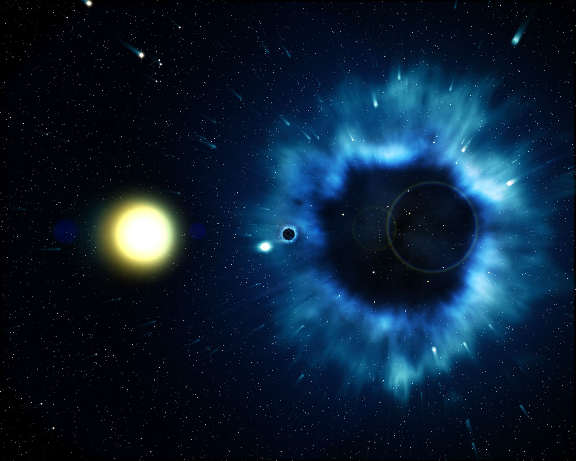 Missing link found between supernovae and black holes (artist&rsquo;s impression)