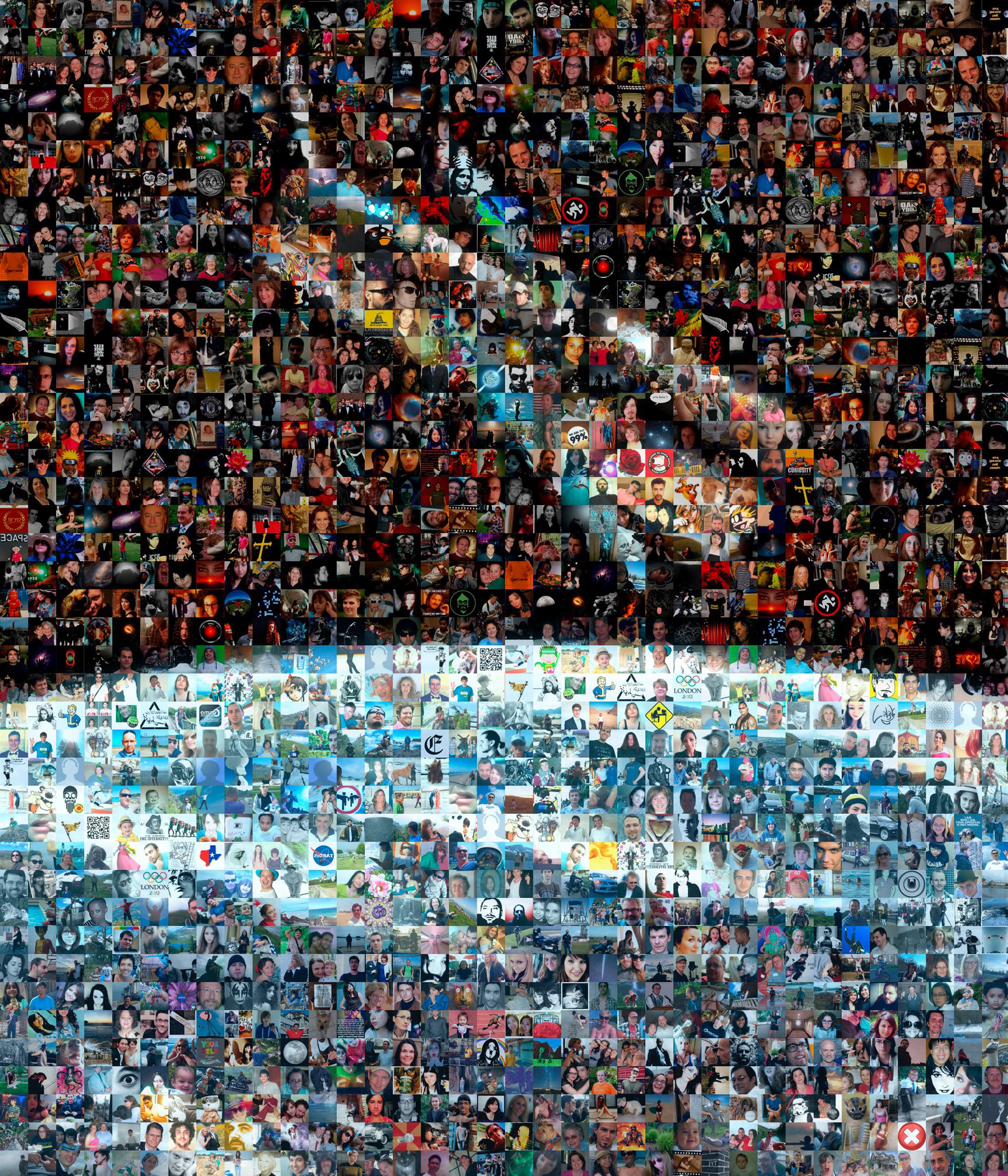 Mosaic 100 000 Facebook friends