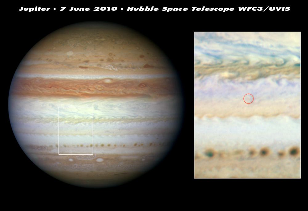Mysterious flash on Jupiter left no debris cloud