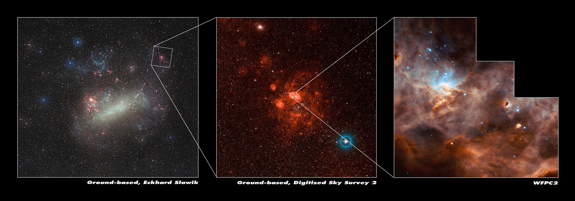 N11B&rsquo;s position in the Large Magellanic Cloud