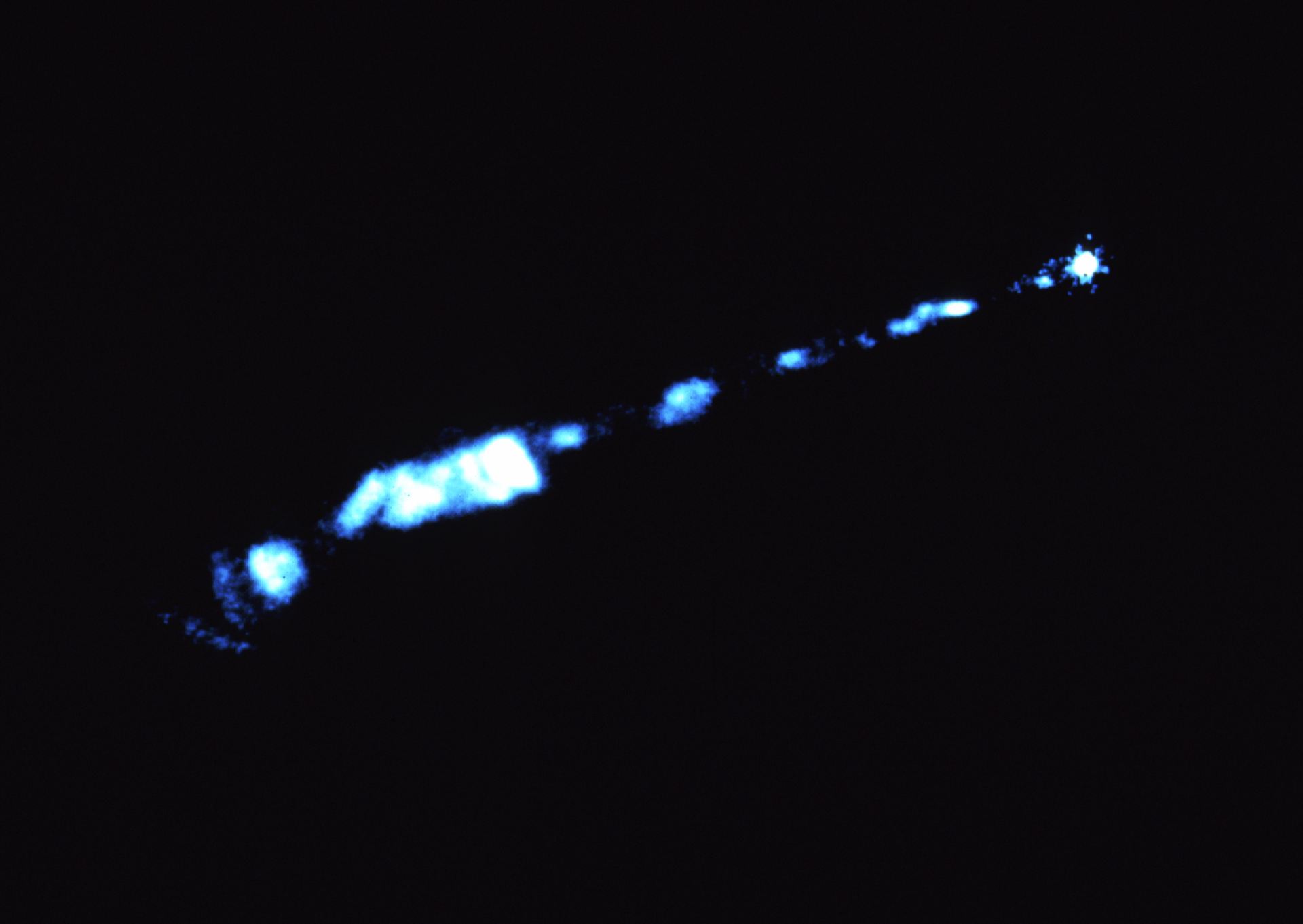 NASAESA Hubble Space Telescope yields clear view of optical jet in galaxy M87
