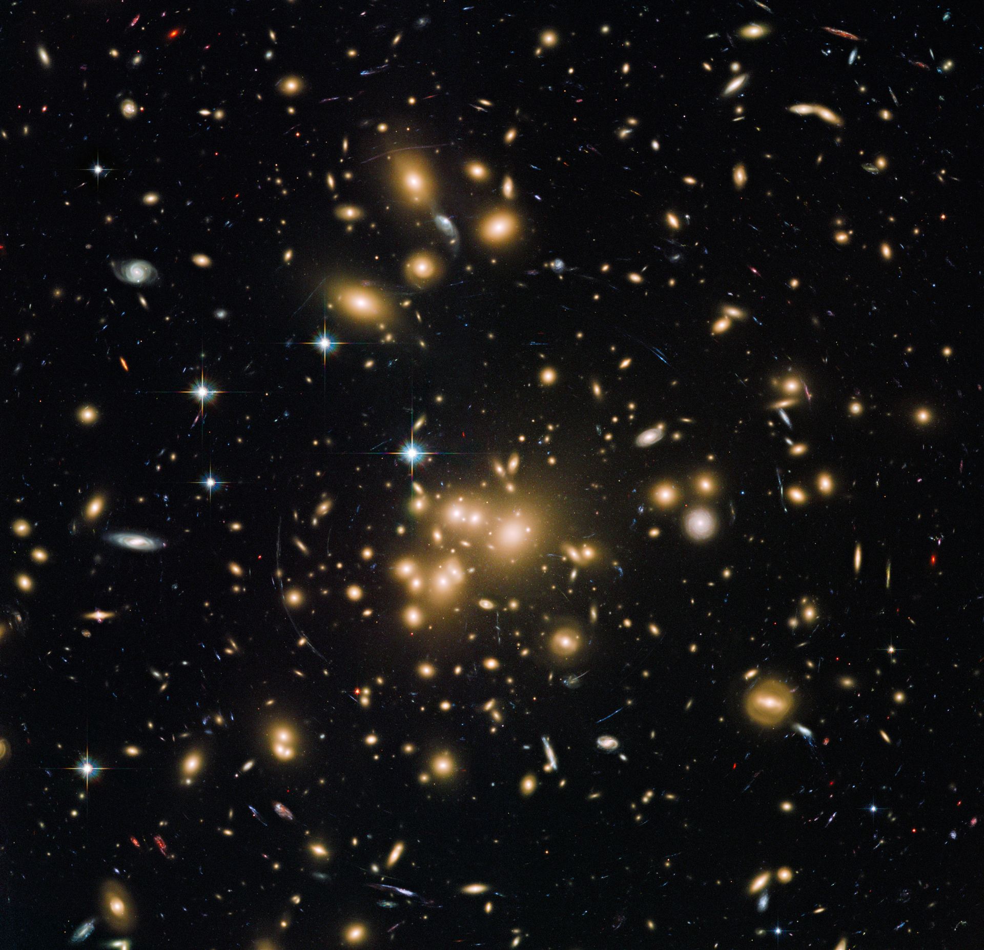 New Hubble view of galaxy cluster Abell 1689