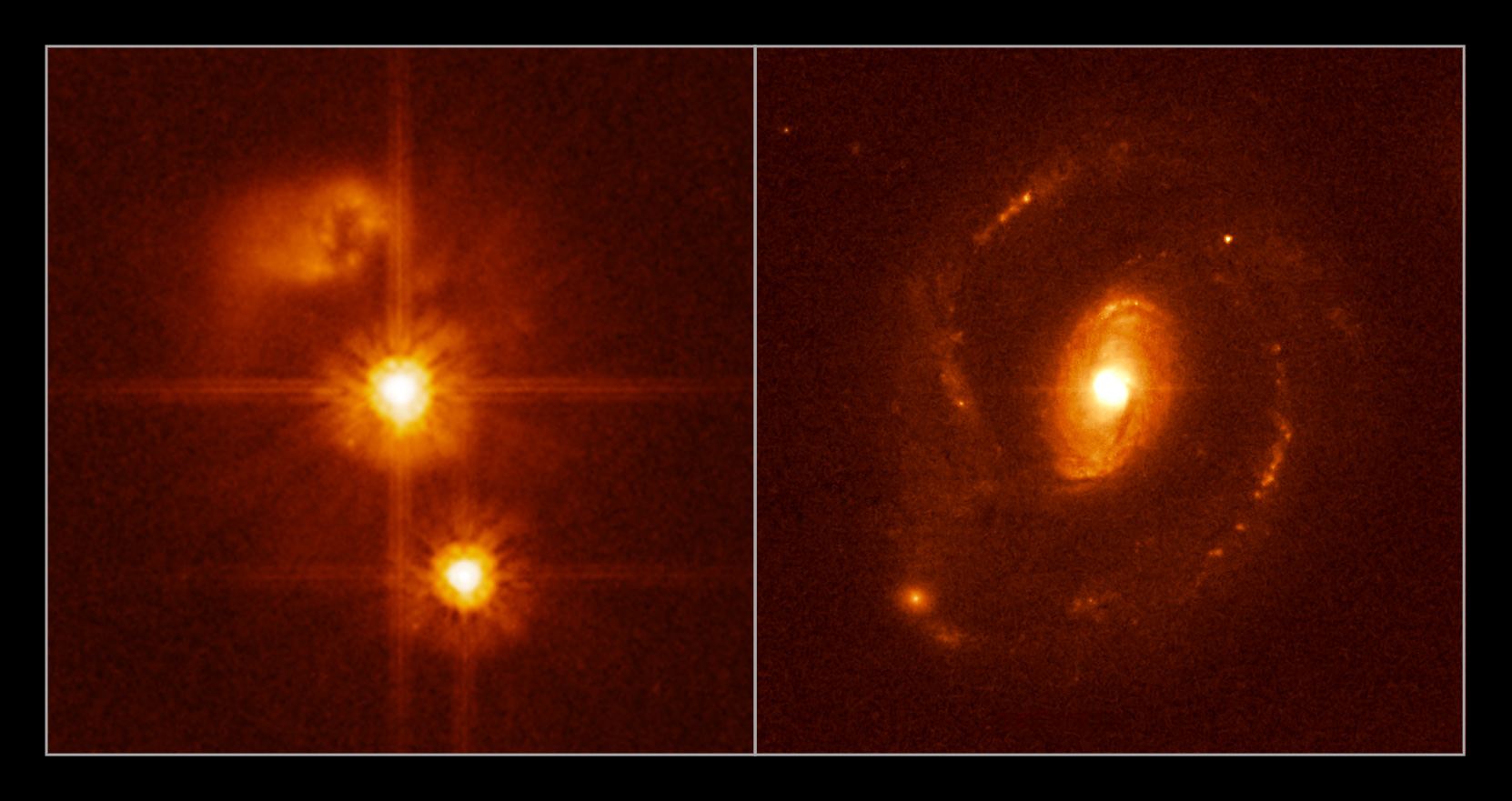 No-host quasar compared with a normal quasar