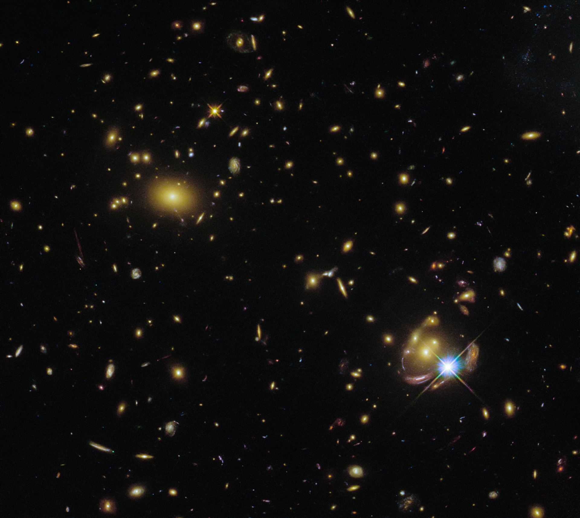 One Galaxy, Three Times