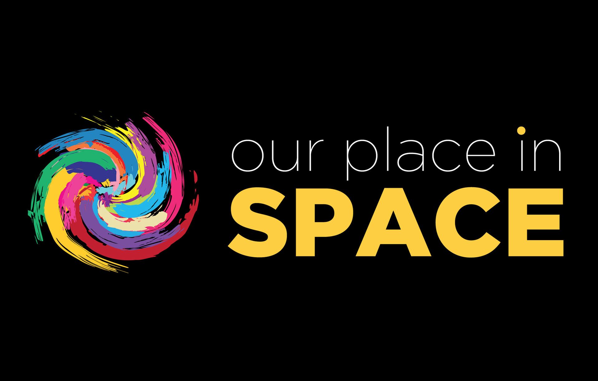 Our place in space logo (dark)