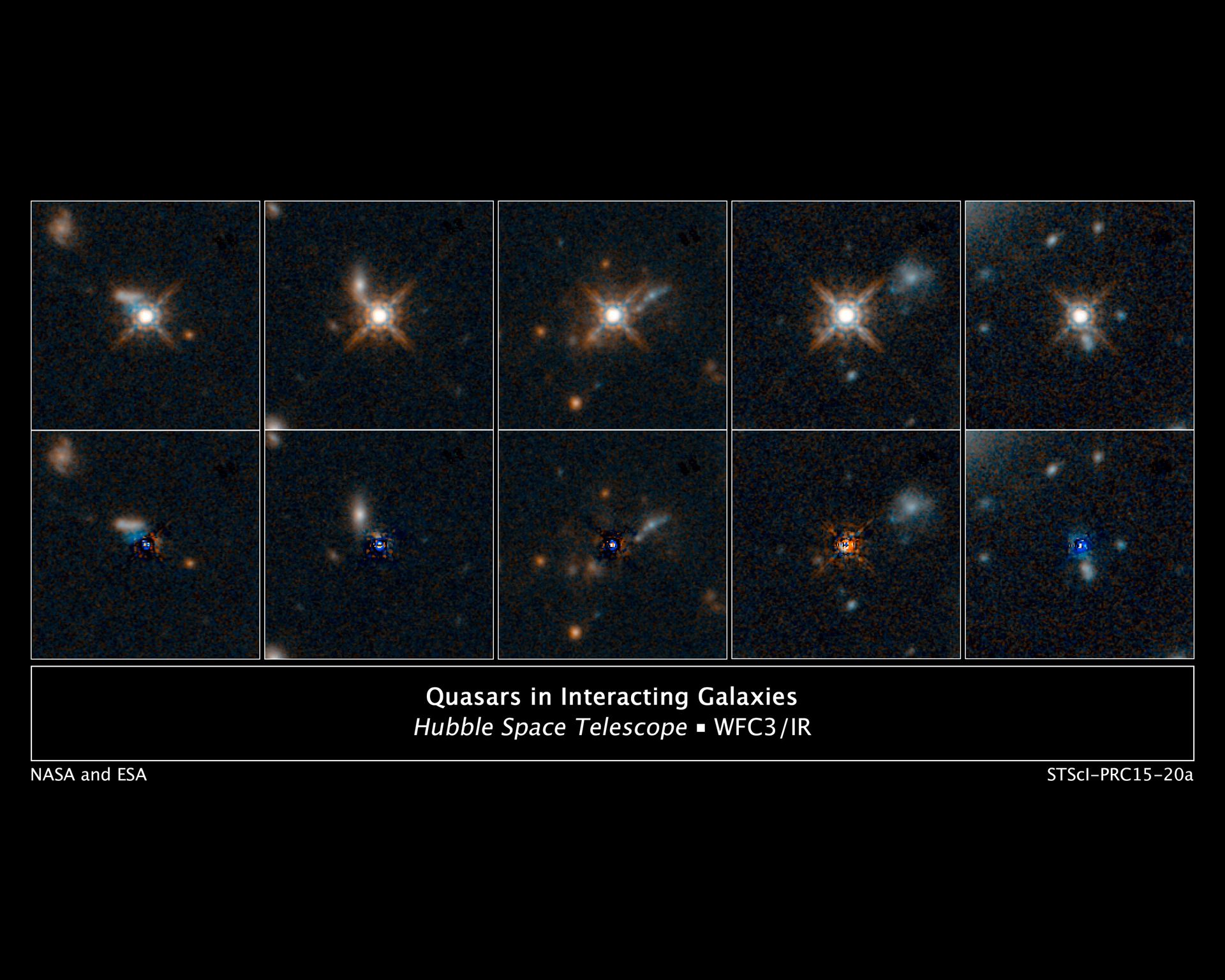 Quasars in interacting galaxies