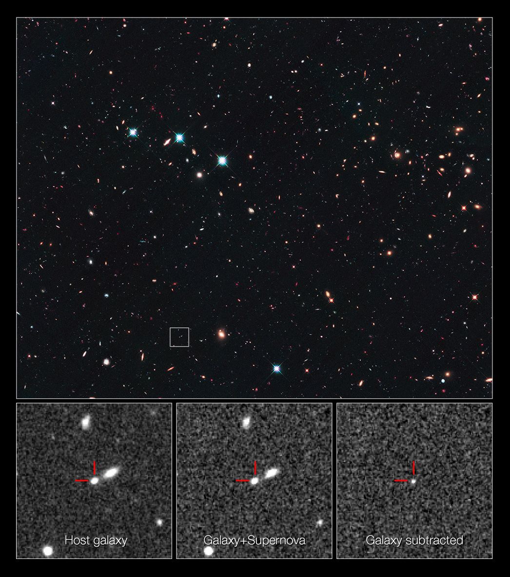 Record-breaking supernova in the CANDELS Ultra Deep Survey