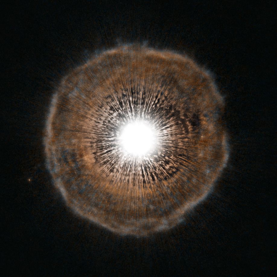Red giant blows a bubble