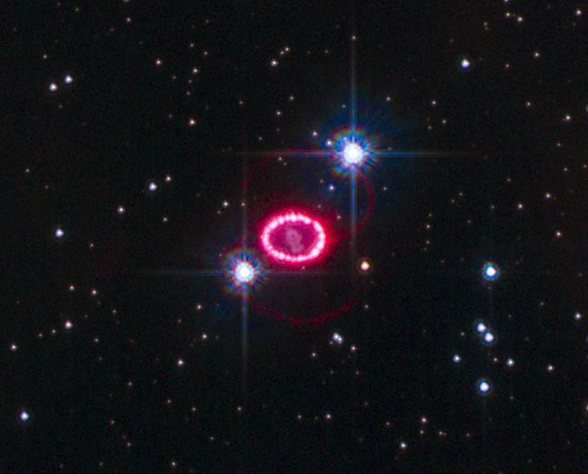 Shocked region around SN 1987A