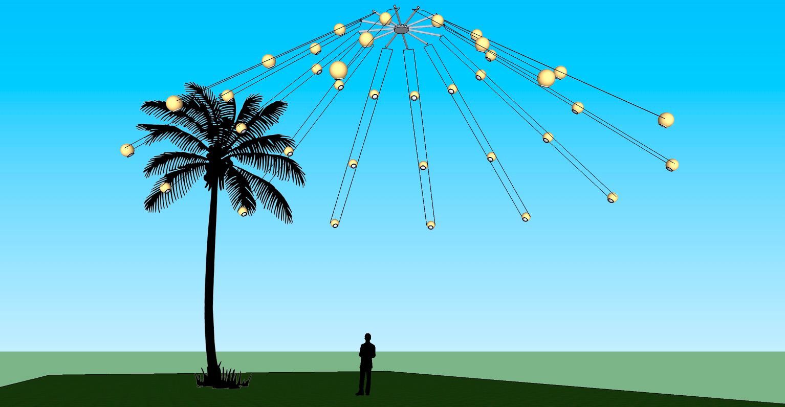 Sketch of Tim Otto Roth&rsquo;s Heaven&rsquo;s Carousel art installation