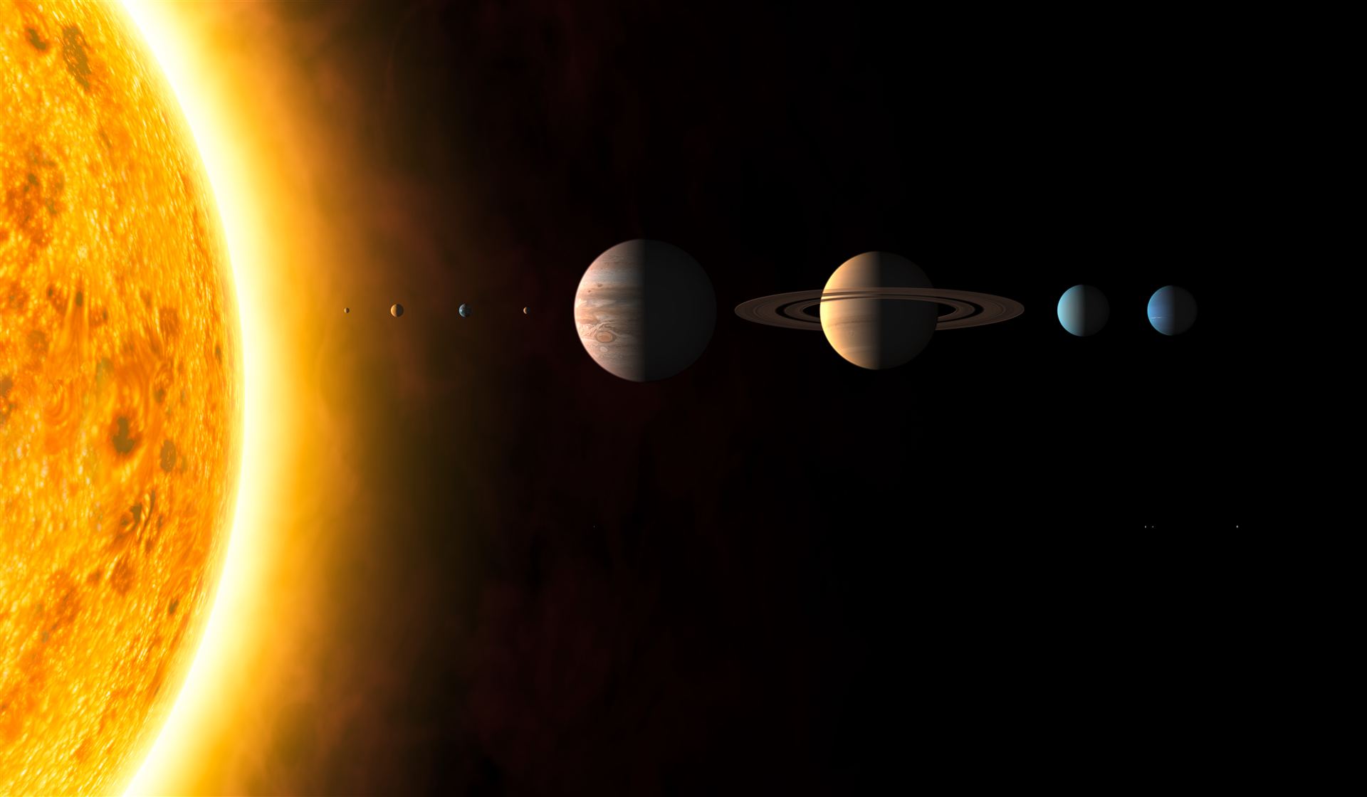 Solar System (artist&rsquo;s impression)