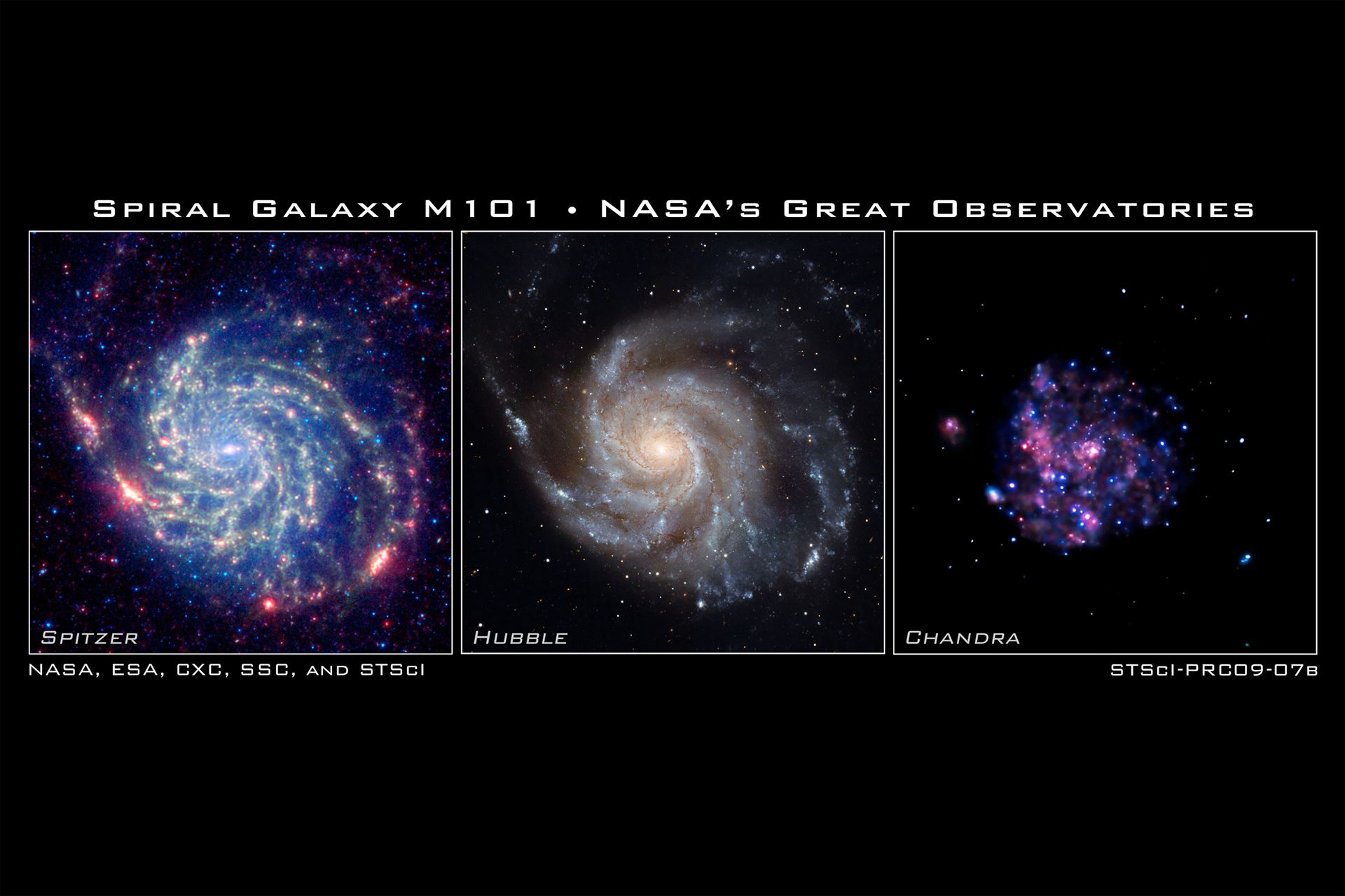 Spiral galaxy M101 – NASA&rsquo;s Great Observatories