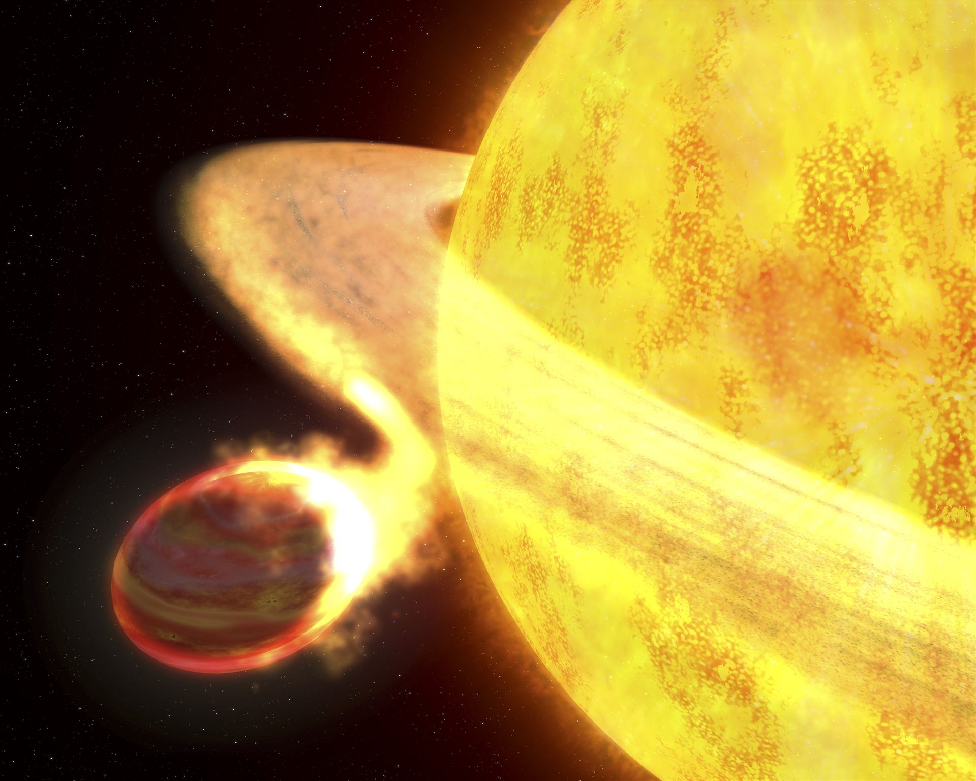 Star devouring a planet (artist&rsquo;s impression)