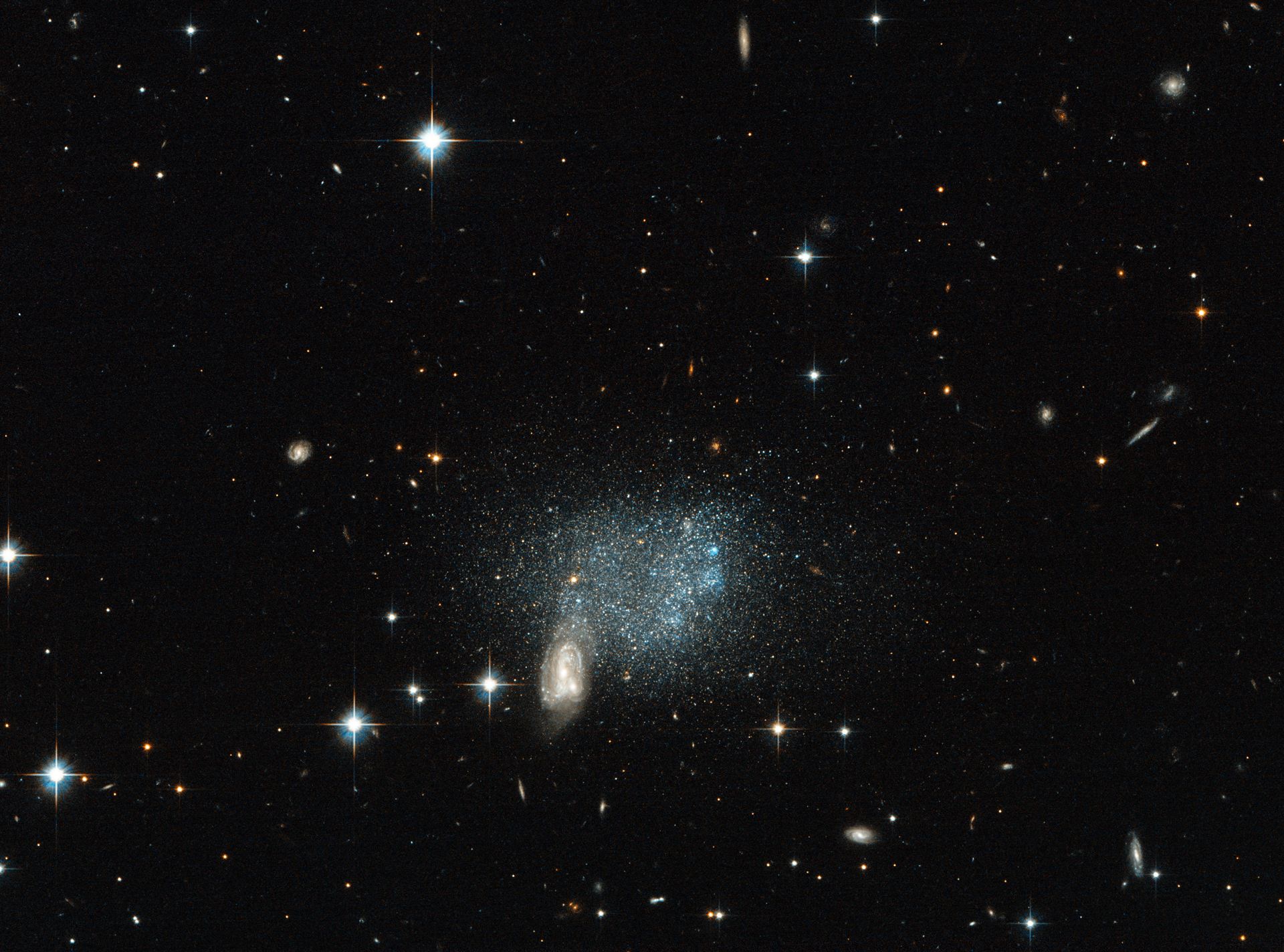 Stars fleeing a cosmic crash