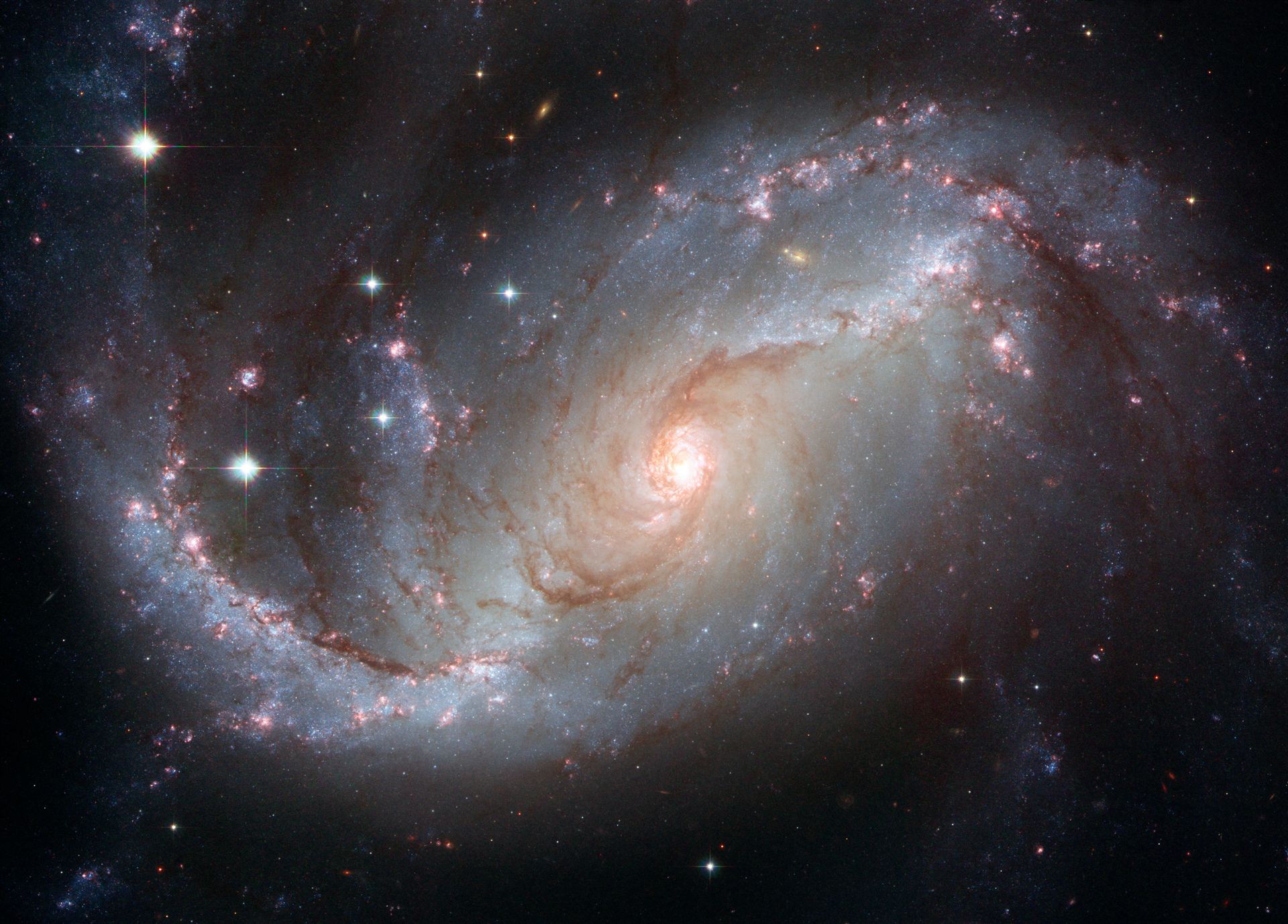 Stellar nursery in the arms of NGC 1672