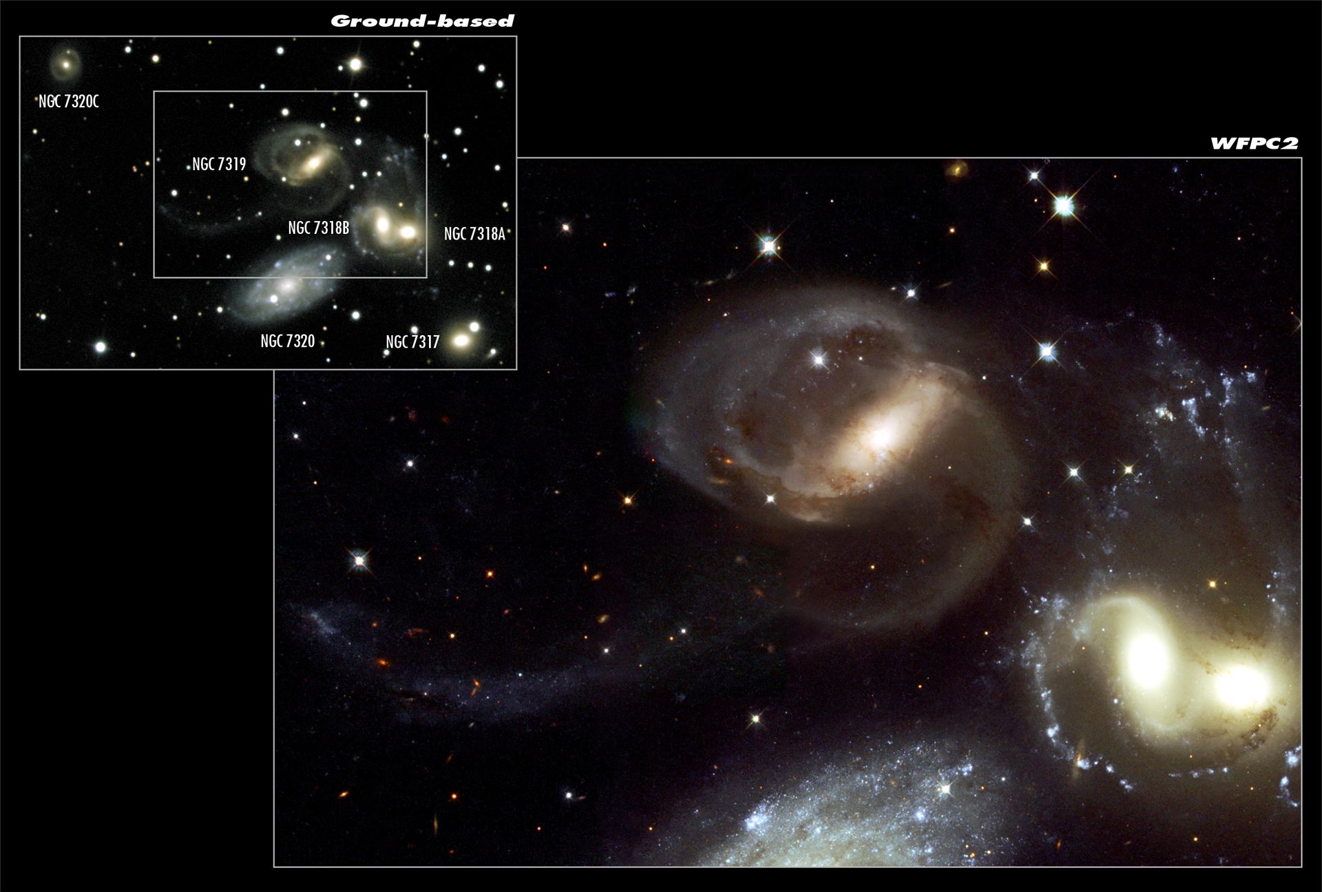 Stephan&rsquo;s Quintet – A Mammoth Cosmic Collision (composite)